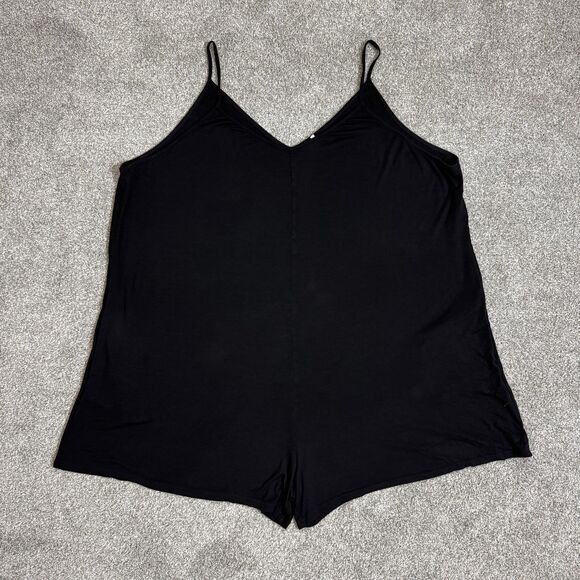 Suzanne Betro Pants - Suzanne Betro SIMPLE Jumpsuit Womens 4XL Black Sleeveless Wide Leg Pockets Rayon